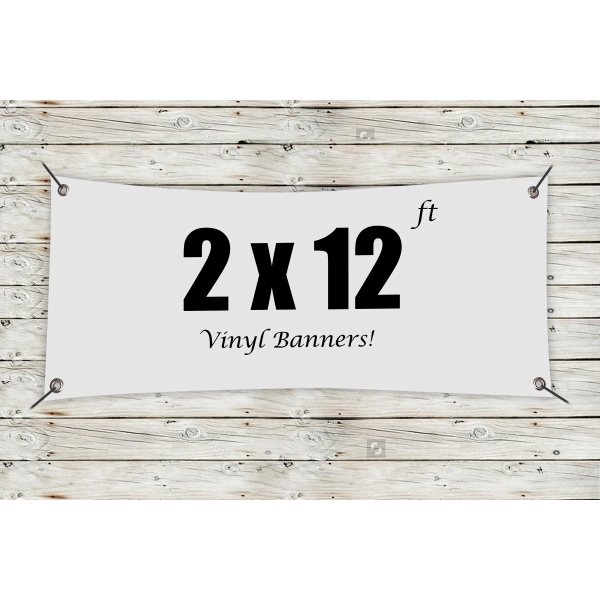 White color option for Custom 2' X 12' Vinyl Banners
