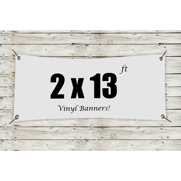 White color option for Custom 2' X 13' Vinyl Banners