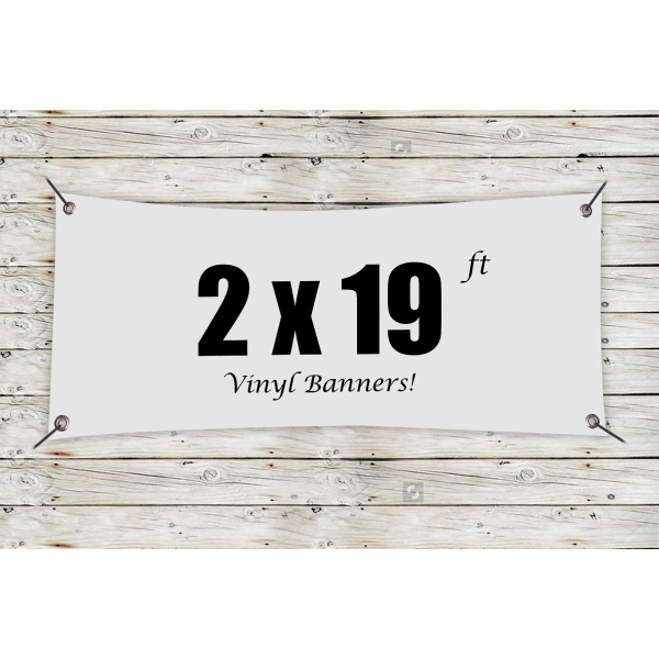 White color option for Custom 2' X 19' Vinyl Banners