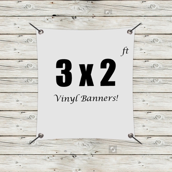 White color option for Custom 3' X 2' Vinyl Banners