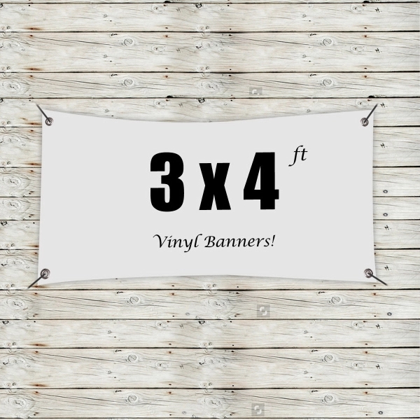 White color option for Custom 3' X 4' Vinyl Banners