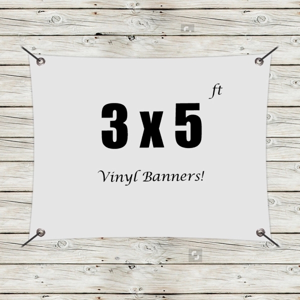 White color option for Custom 3' X 5' Vinyl Banners