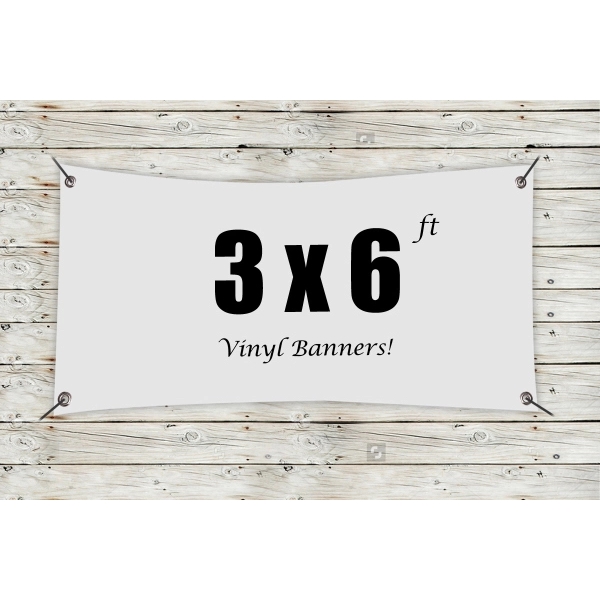 White color option for Custom 3' X 6' Vinyl Banners
