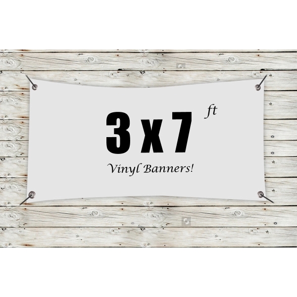 White color option for Custom 3' X 7' Vinyl Banners