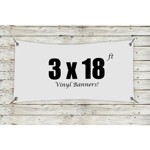 Photo of Custom 3' X 18' Vinyl Banners