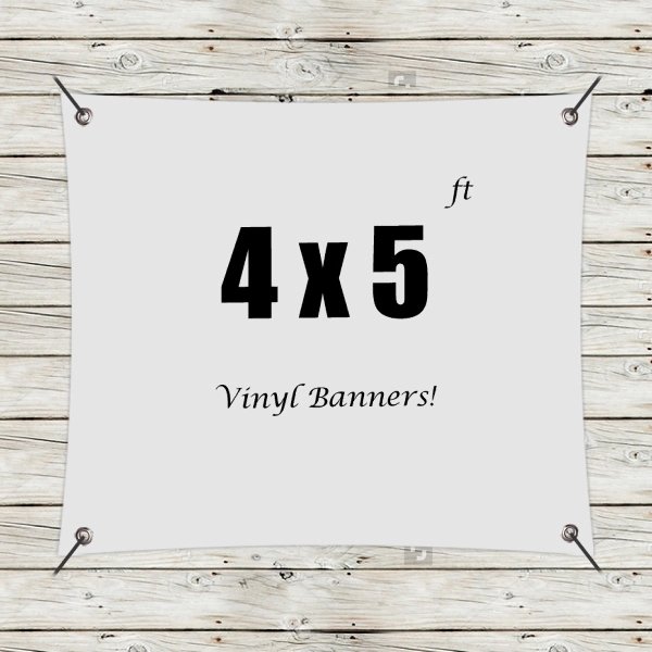 White color option for Custom 4' X 5' Vinyl Banners