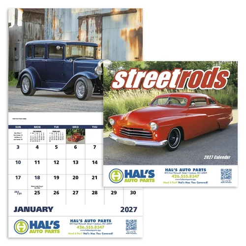 Main photo of Street Rods Stapled Calendar