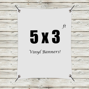 Photo of Custom 5' X 3' Vinyl Banners