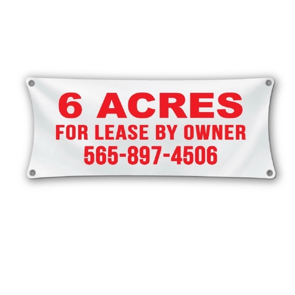 White color option for Custom 5' X 17' Vinyl Banners