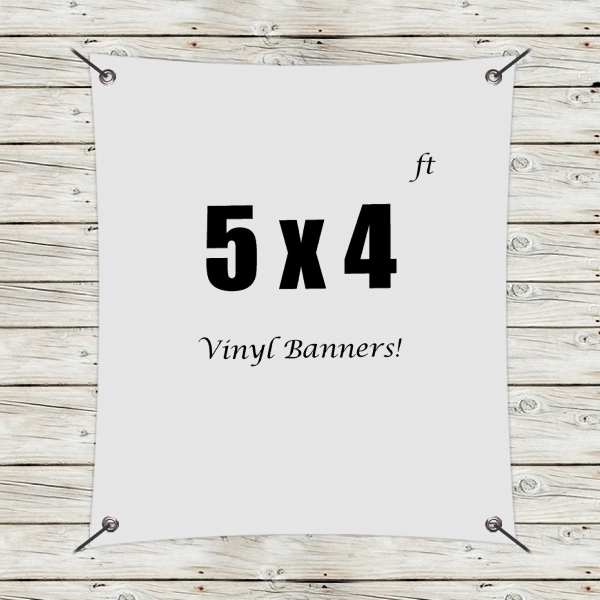 White color option for Custom 5' X 4' Vinyl Banners