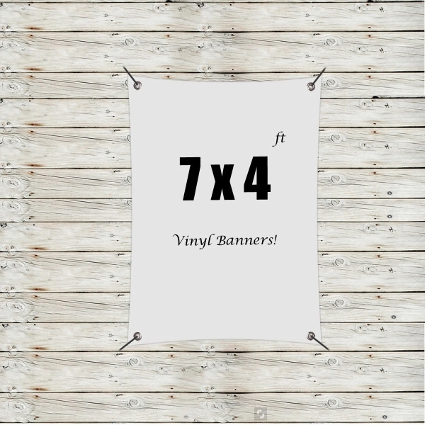 White color option for Custom 7' X 4' Vinyl Banners