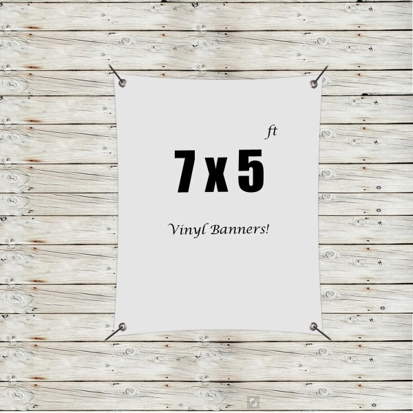 White color option for Custom 7' X 5' Vinyl Banners