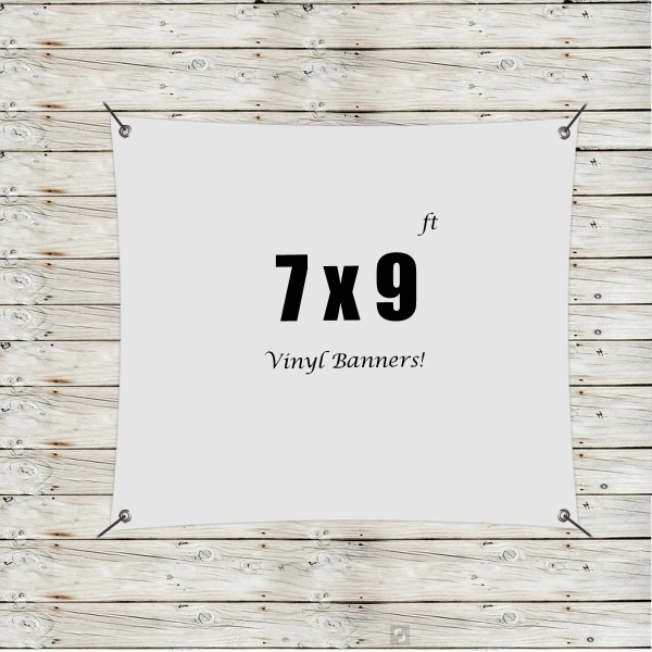 White color option for Custom 7' X 9' Vinyl Banners