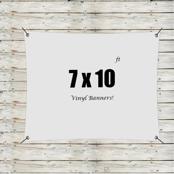 White color option for Custom 7' X 10' Vinyl Banners