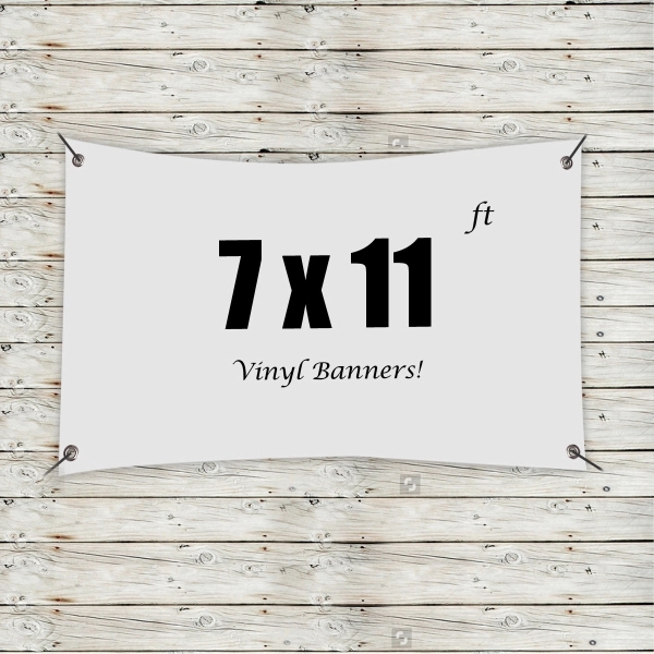 White color option for Custom 7' X 11' Vinyl Banners