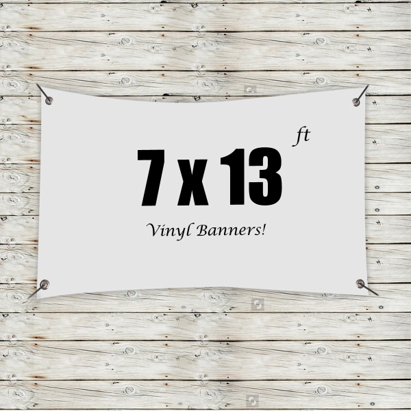 White color option for Custom 7' X 13' Vinyl Banners