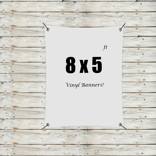 White color option for Custom 8' X 5' Vinyl Banners