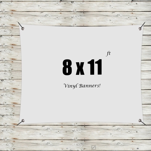 White color option for Custom 8' X 11' Vinyl Banners