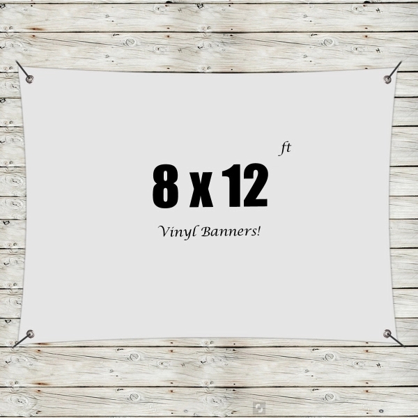 White color option for Custom 8' X 12' Vinyl Banners