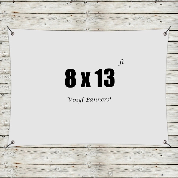 White color option for Custom 8' X 13' Vinyl Banners