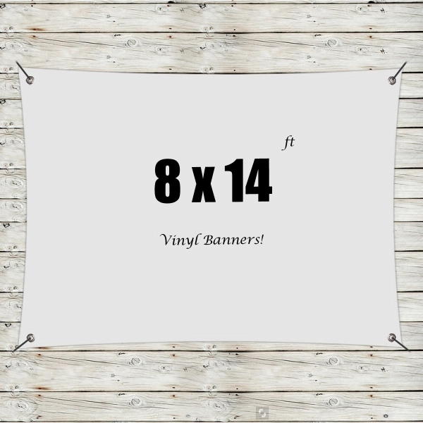 White color option for Custom 8' X 14' Vinyl Banners