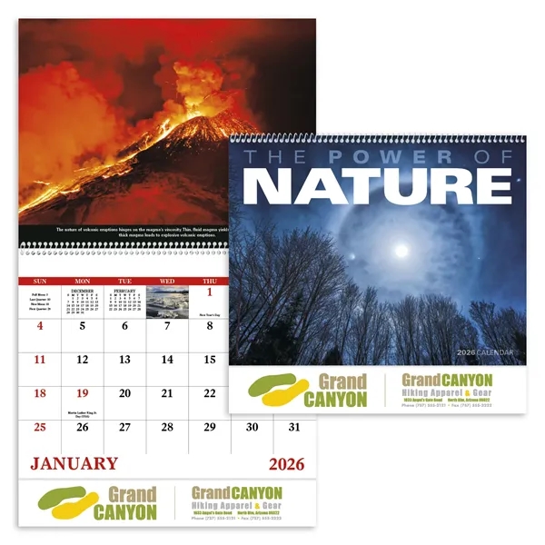 White color option for The Power Of Nature Spiral Calendar