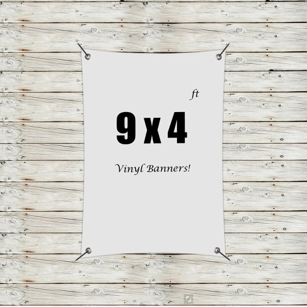 White color option for Custom 9' X 4' Vinyl Banners