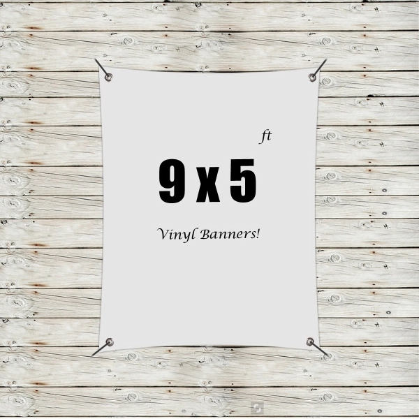 White color option for Custom 9' X 5' Vinyl Banners