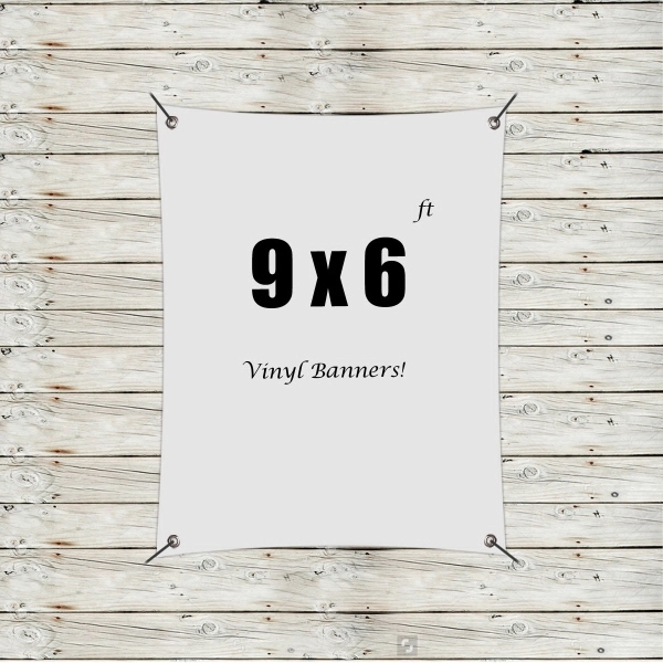 White color option for Custom 9' X 6' Vinyl Banners