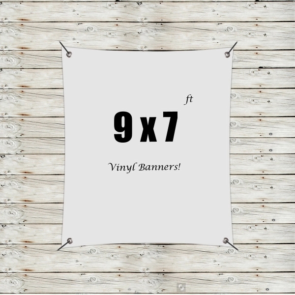 White color option for Custom 9' X 7' Vinyl Banners