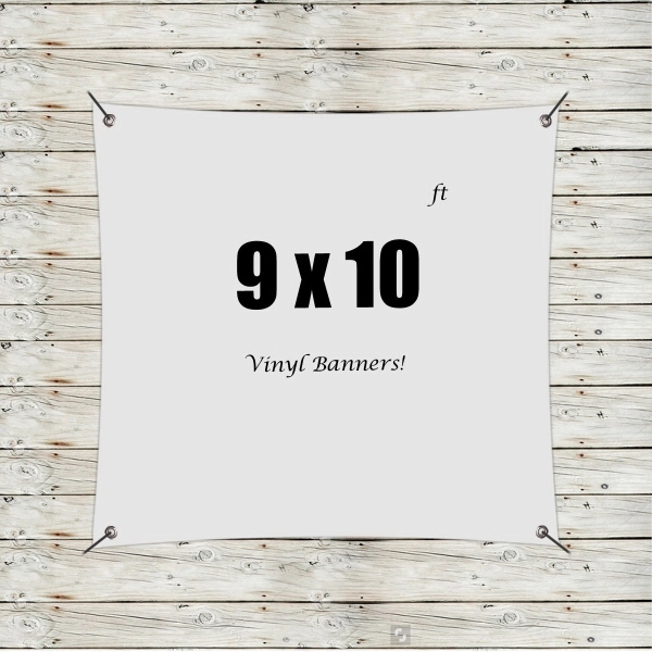 White color option for Custom 9' X 10' Vinyl Banners