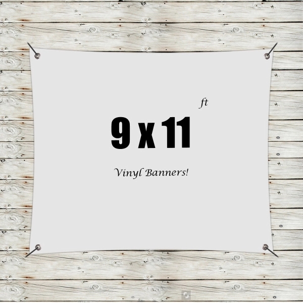 White color option for Custom 9' X 11' Vinyl Banners