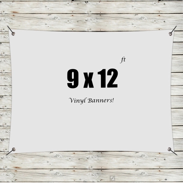 White color option for Custom 9' X 12' Vinyl Banners