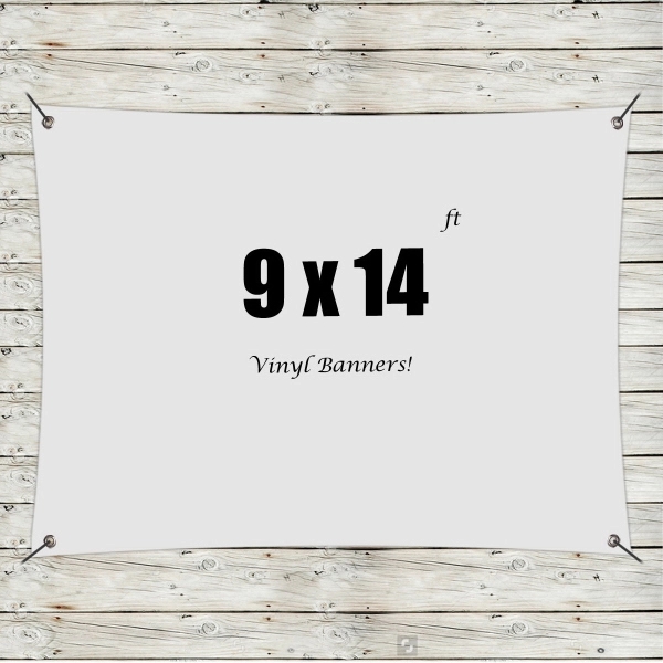 White color option for Custom 9' X 14' Vinyl Banners
