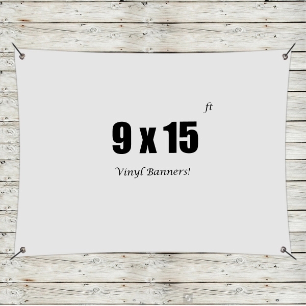 White color option for Custom 9' X 15' Vinyl Banners