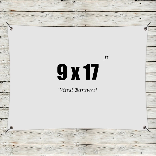 White color option for Custom 9' X 17' Vinyl Banners