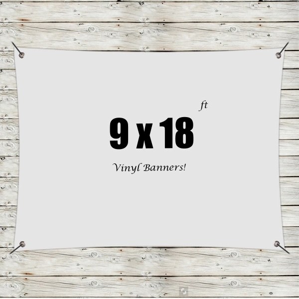 White color option for Custom 9' X 18' Vinyl Banners