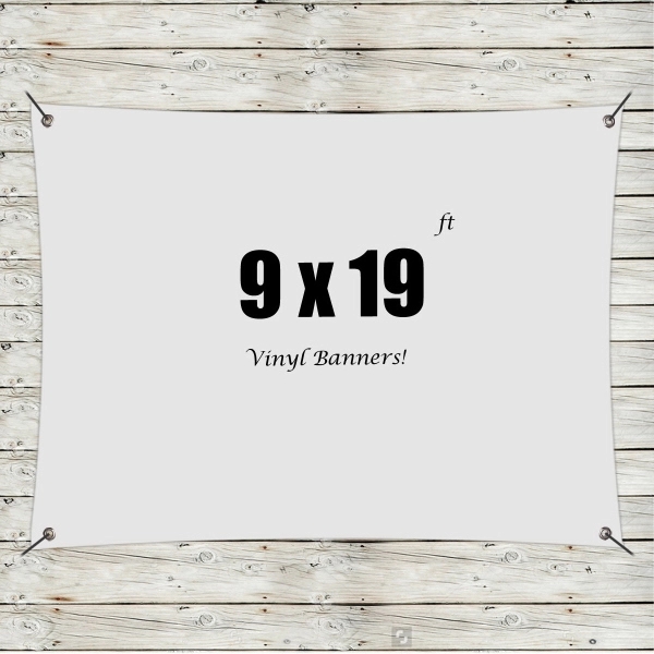 White color option for Custom 9' X 19' Vinyl Banners