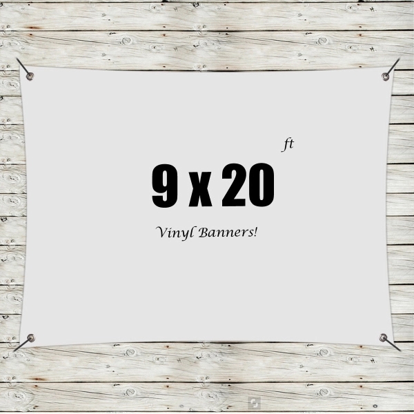 White color option for Custom 9' X 20' Vinyl Banners
