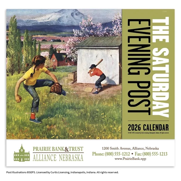 White color option for The Saturday Evening Post Stapled Calendar