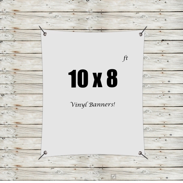 White color option for Custom 10' X 8' Vinyl Banners