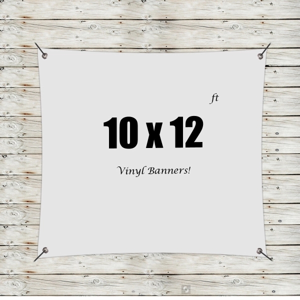 White color option for Custom 10' X12' Vinyl Banners