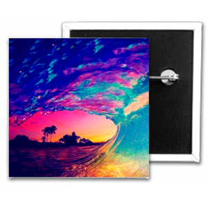 Photo of 1.5" X 1.5" Inch Square Custom Buttons