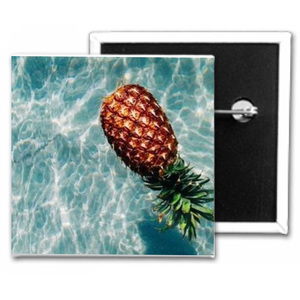 Photo of 1.5" X 1.5" Inch Square Custom Buttons  72 Hr Rush Delivery!