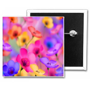 Photo of 2" X 2" Inch Square Custom Button