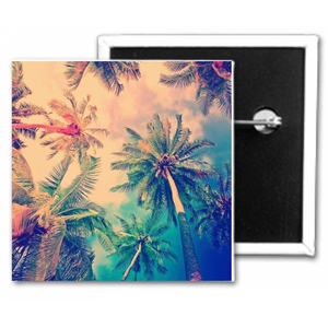 Photo of 3" X 3" Inch Square Custom Button  72 Hr Rush Delivery!