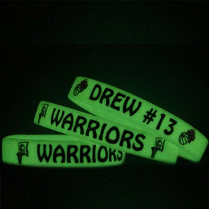 Photo of Glow In The Dark 1/2" Inch Ink Injected Custom Wristbands