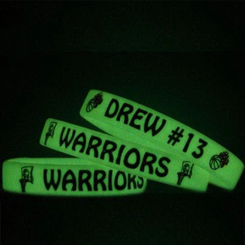 Main photo of Glow In The Dark 1/2" Inch Ink Injected Custom Wristbands