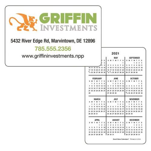 Photo of Wallet Card Vertical Calendar