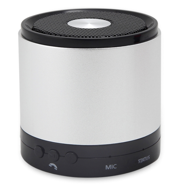 Silver color option for Round Bluetooth Speaker